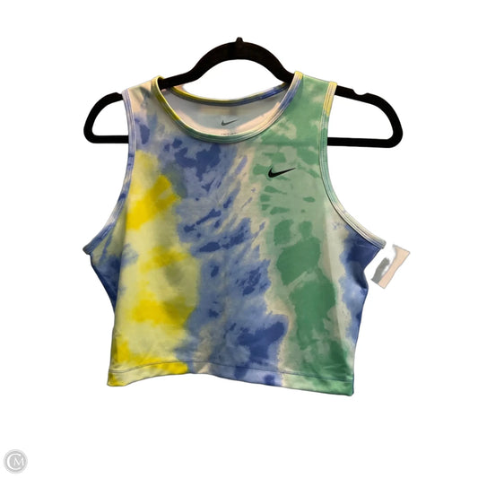 Athletic Tank Top By Nike In Tie Dye Print, Size: M