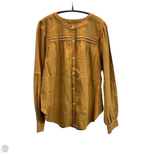 Blouse Long Sleeve By Loft In Yellow, Size: M