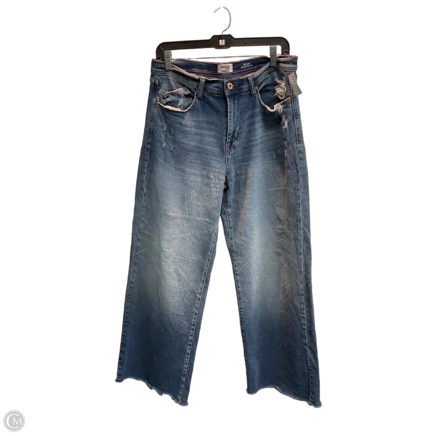 Jeans Wide Leg By Kensie In Blue Red & White, Size: 8