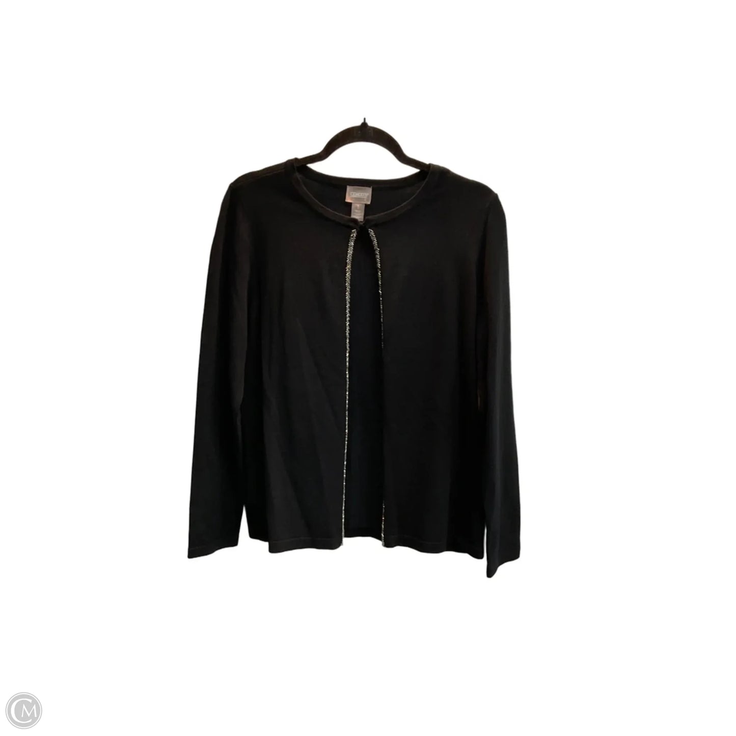 Sweater Cardigan By Chicos In Black, Size: M