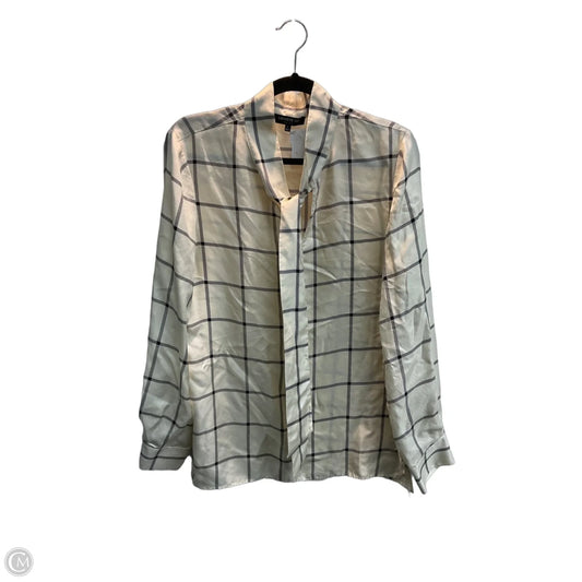 Blouse Designer By Lafayette 148 In Cream, Size: L