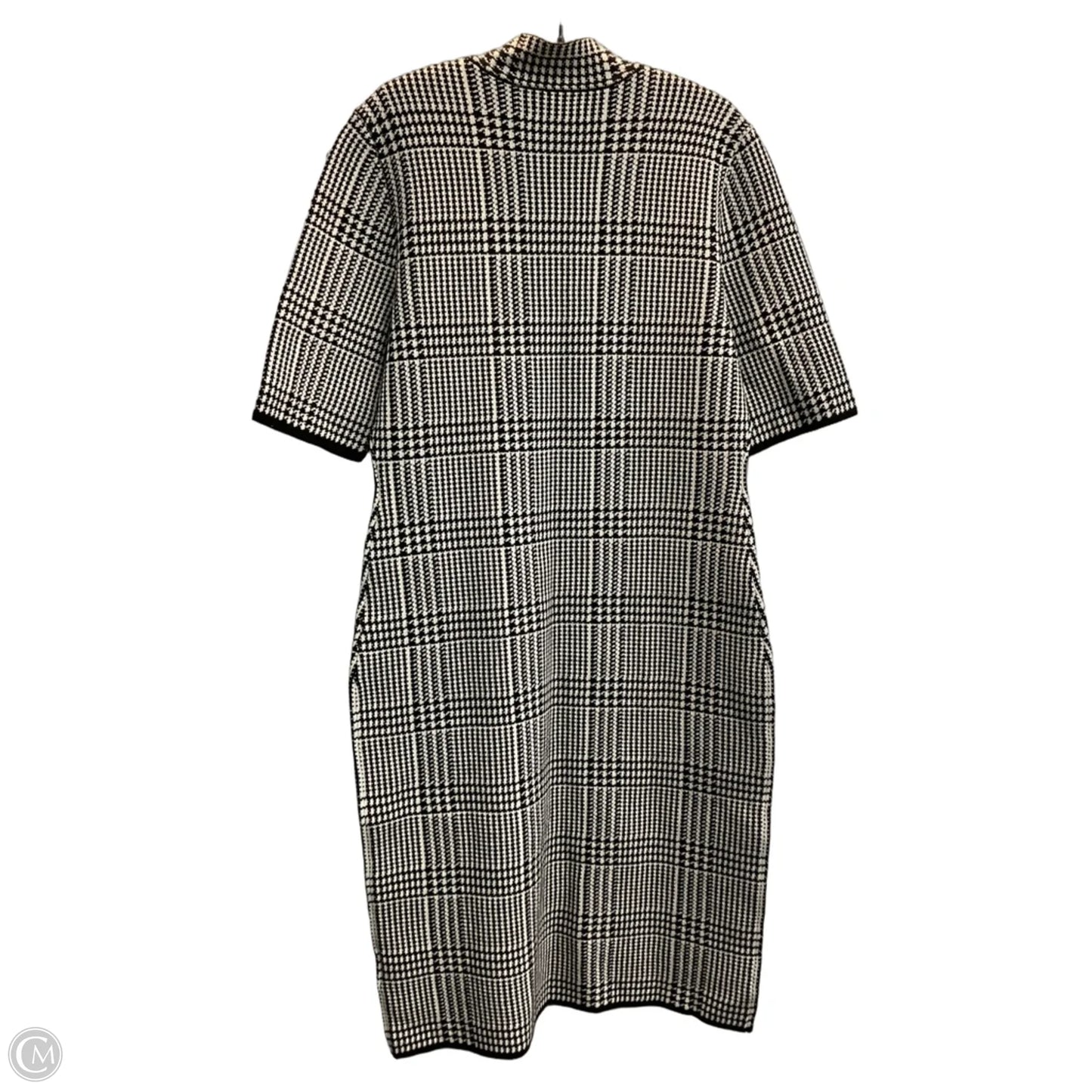 Dress Sweater By Chaps In Black & White, Size: L
