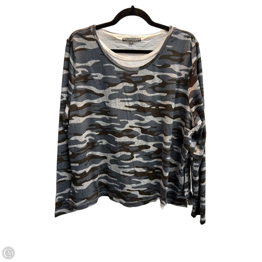 Top Long Sleeve By Elliott Lauren In Camouflage Print, Size: Xl