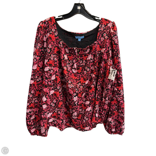 Blouse Long Sleeve By Draper James In Pink, Size: Xxl