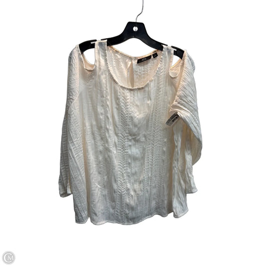 Top Long Sleeve By G By Giuliana In Cream, Size: Xl