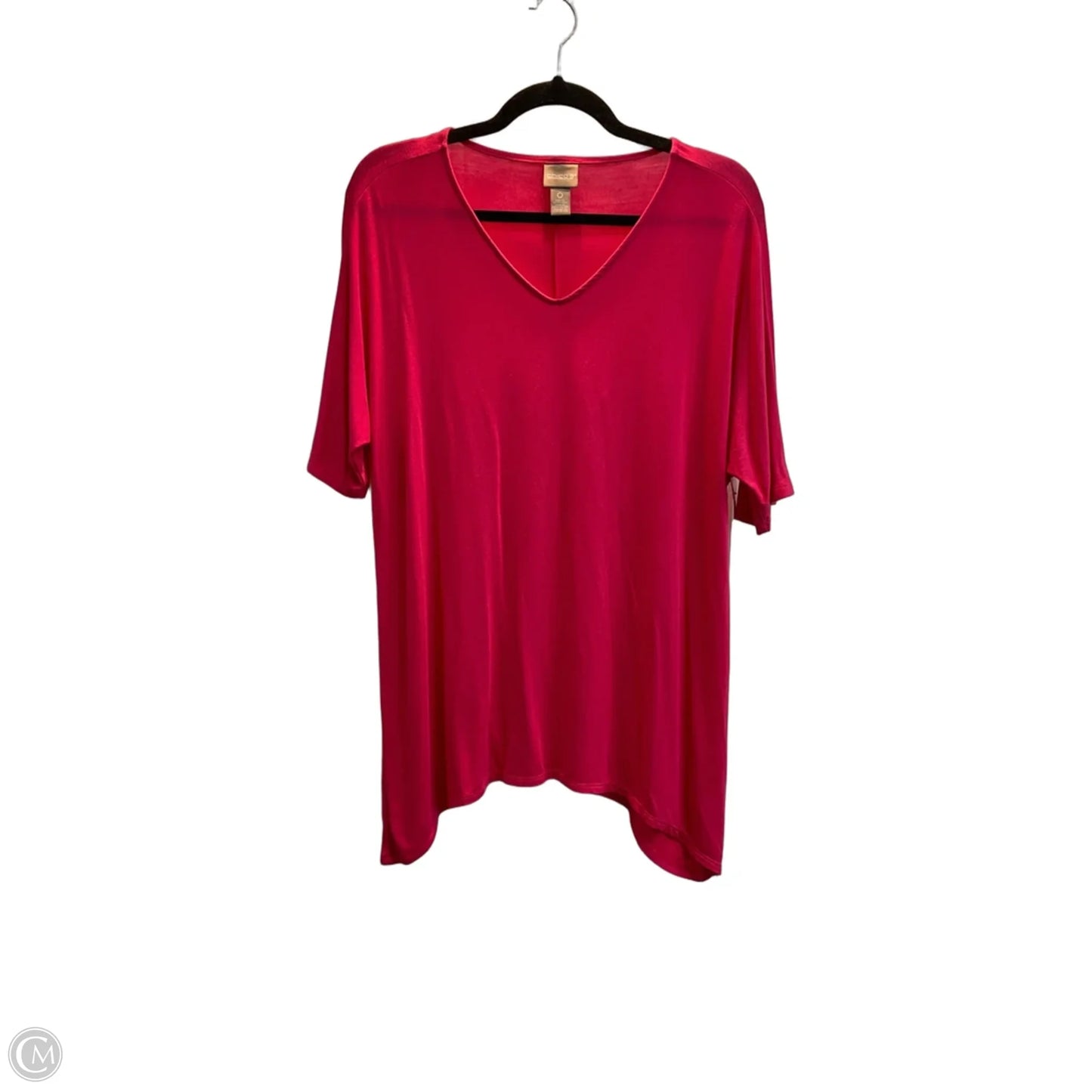 Top Short Sleeve Basic By Chicos In Pink, Size: S