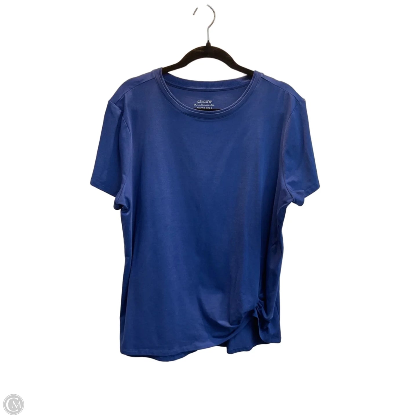 Top Short Sleeve By Chicos In White, Size: Xl