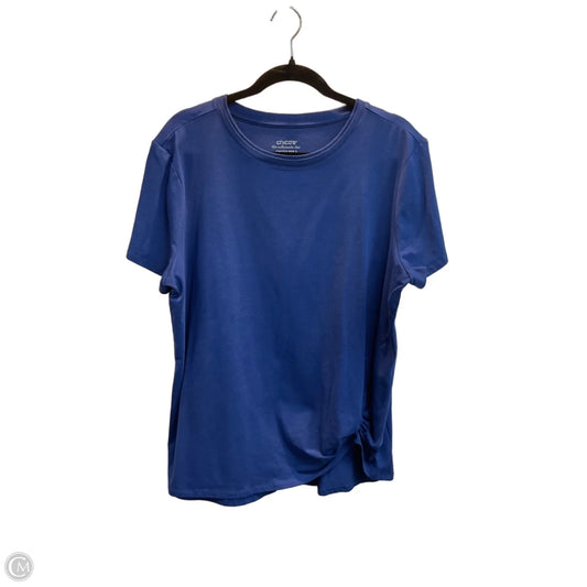 Top Short Sleeve By Chicos In White, Size: Xl