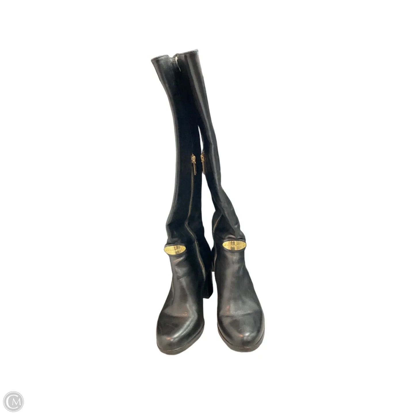 Boots Mid-calf Heels By Michael By Michael Kors In Black, Size: 7.5