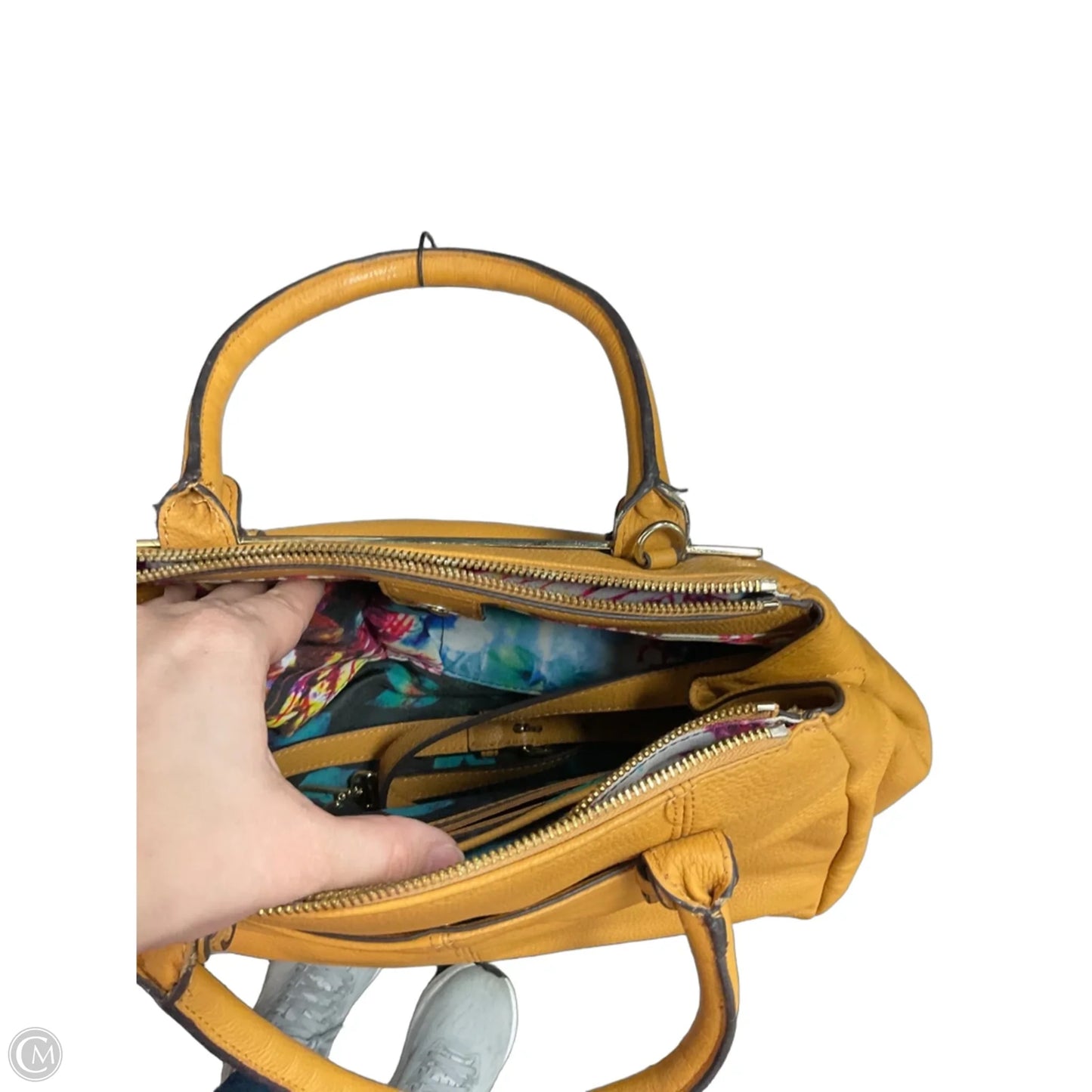 Handbag Leather By Vince Camuto, Size: Medium