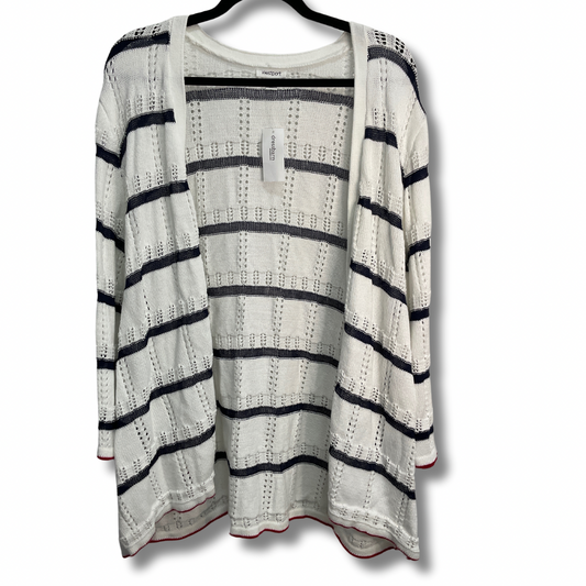 Cardigan By Westport In White, Size: 3x