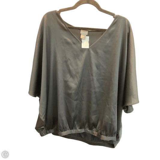 Top Short Sleeve By Chicos In Black, Size: L