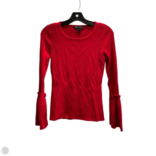Top Long Sleeve By Inc In Red, Size: S