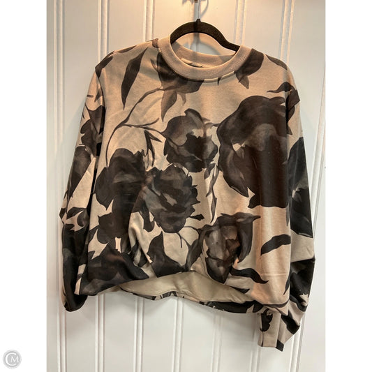 Sweatshirt Crewneck By Simply Vera In Tan, Size: S