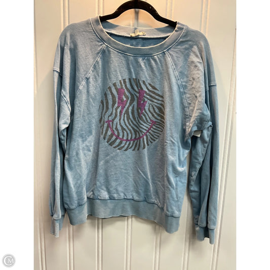 Sweatshirt Crewneck By Easel In Blue, Size: S