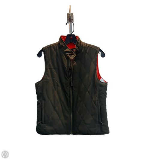 Vest Puffer & Quilted By Lauren By Ralph Lauren In Green & Orange, Size: S