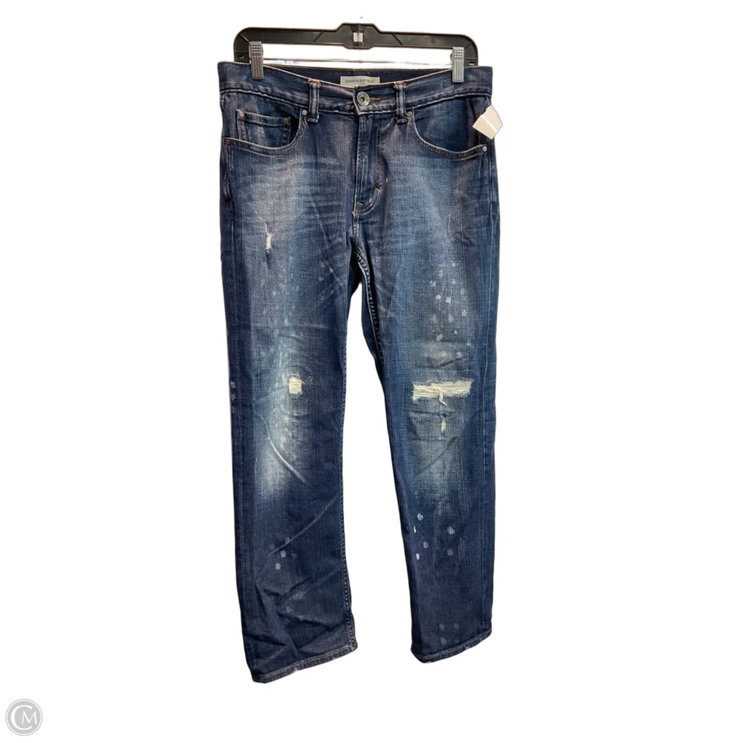 Jeans Straight By Banana Republic In Blue Denim, Size: 6