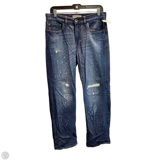 Jeans Straight By Banana Republic In Blue Denim, Size: 6