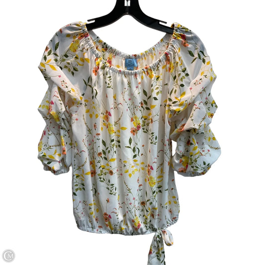 Blouse 3/4 Sleeve By Cece In Floral Print, Size: S