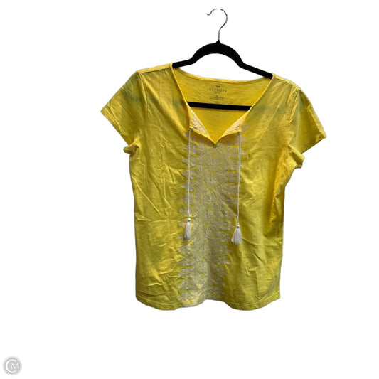 Top Short Sleeve By Talbots In Yellow, Size: Sp