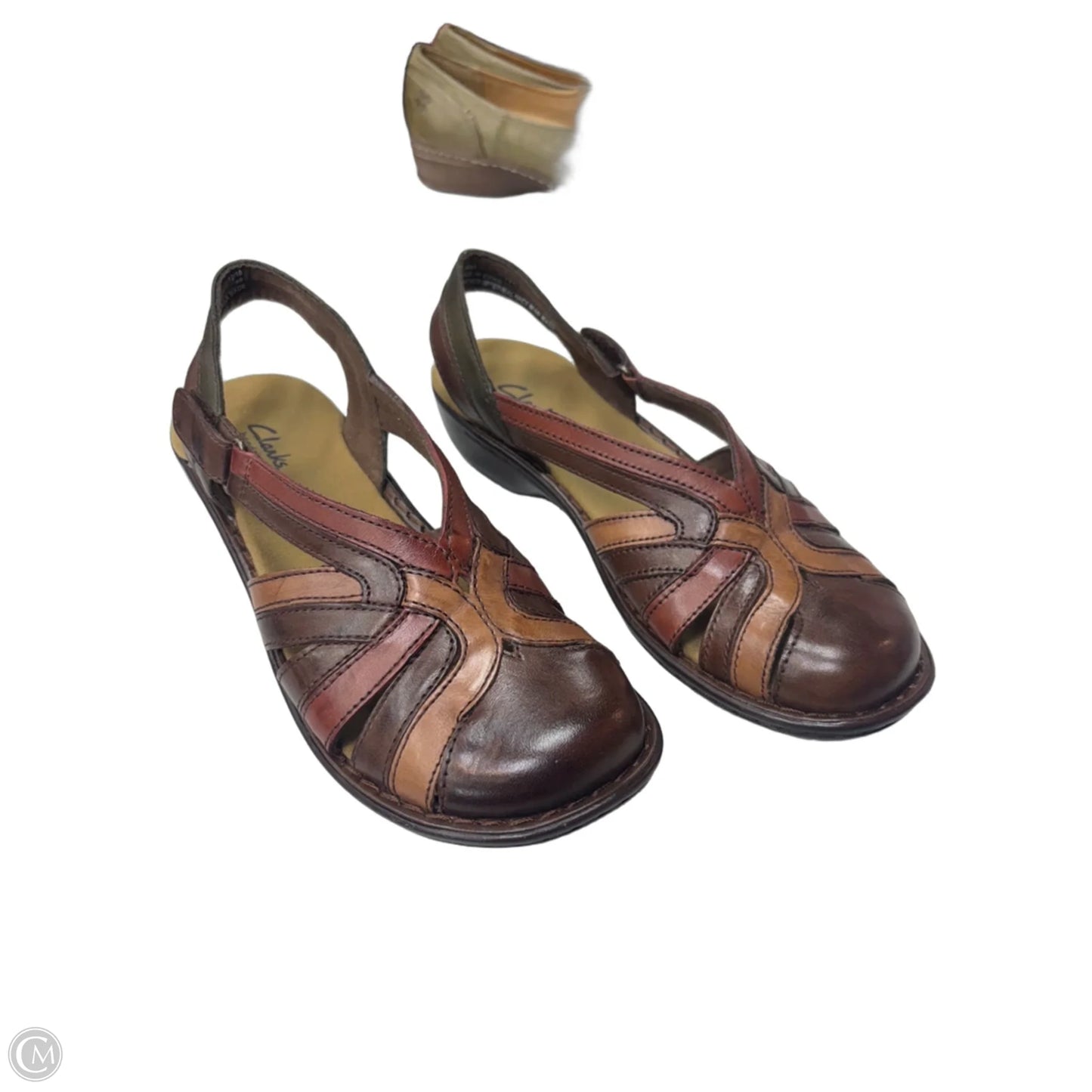 Sandals Flats By Clarks In Brown, Size: 7.5