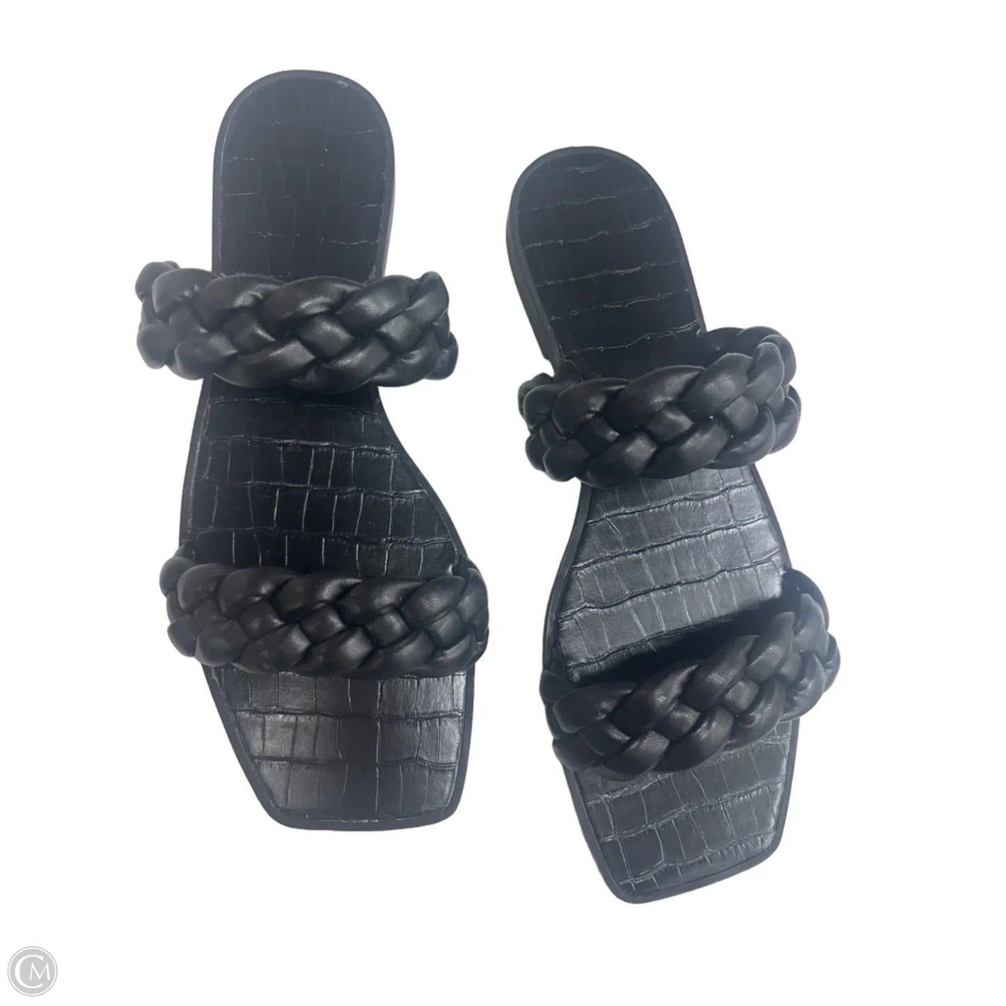 Sandals Flip Flops By Clothes Mentor In Black, Size: 9.5