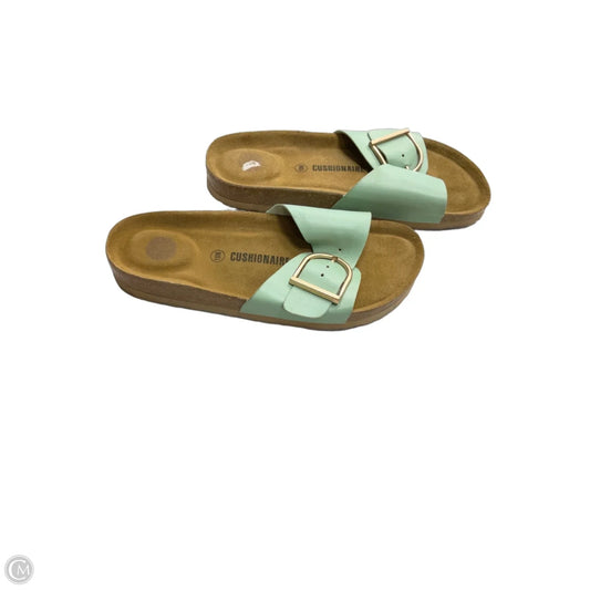 Sandals Flats By Cushionaire In Green, Size: 10