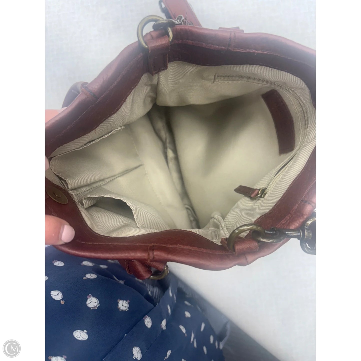 Crossbody Leather By Cmc, Size: Large