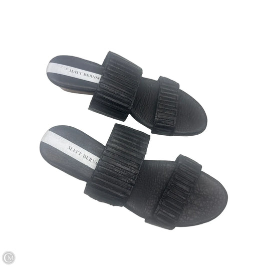 Sandals Heels Wedge By Cmc In Black, Size: 7