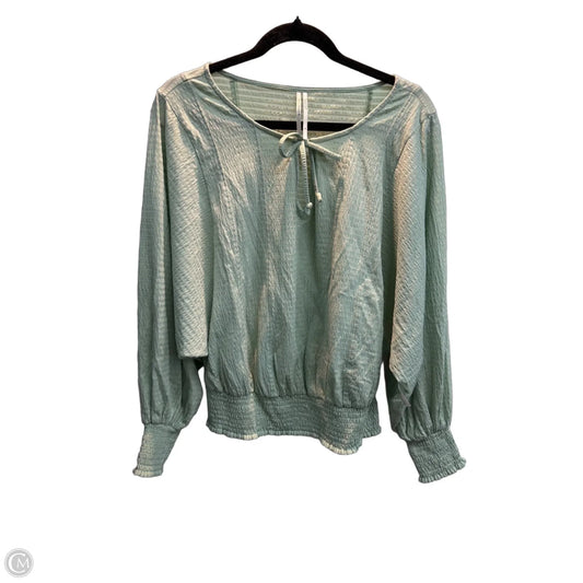 Top Long Sleeve By Anthropologie In Green, Size: M