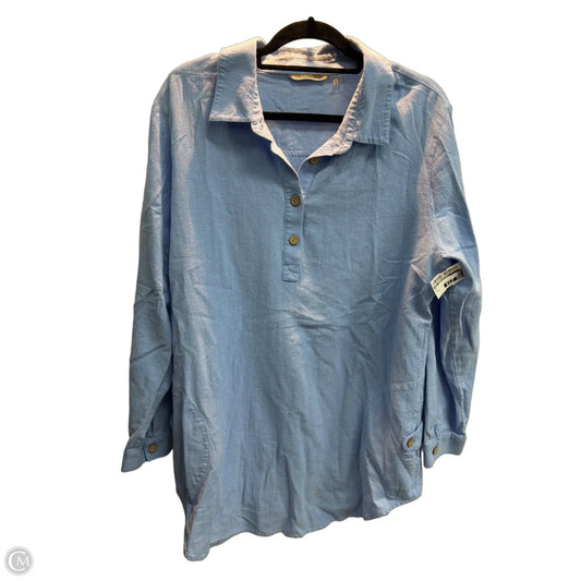Top Long Sleeve By Soft Surroundings In Blue, Size: Xl