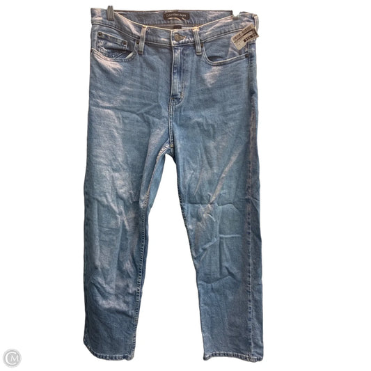 Jeans Straight By Calvin Klein In Blue Denim, Size: 6