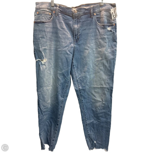 Jeans Straight By Gap In Blue Denim, Size: 16
