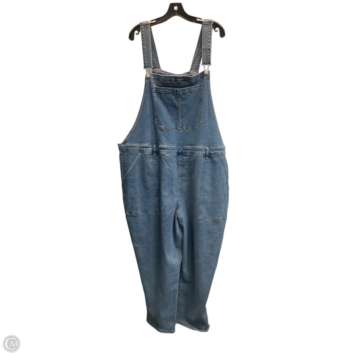 Overalls By Ava & Viv In Blue Denim, Size: 4x