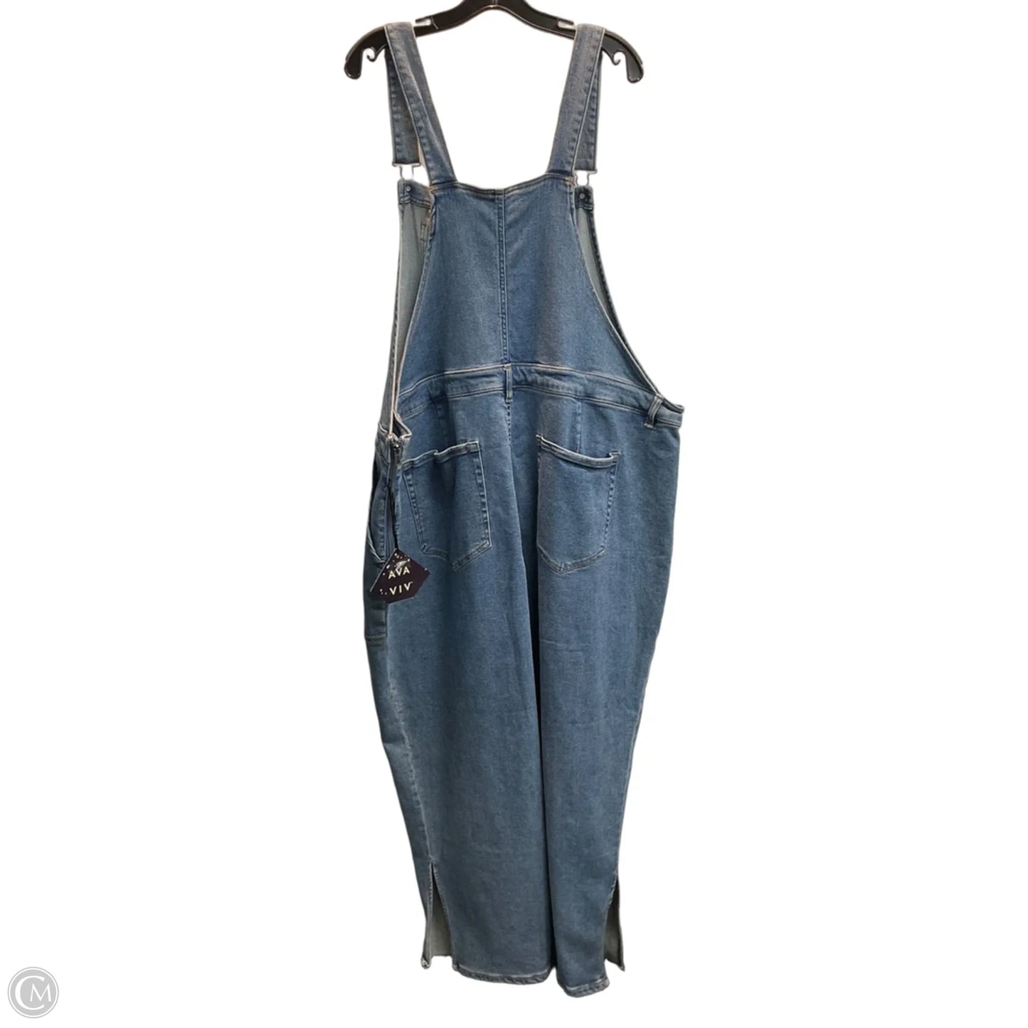 Overalls By Ava & Viv In Blue Denim, Size: 4x