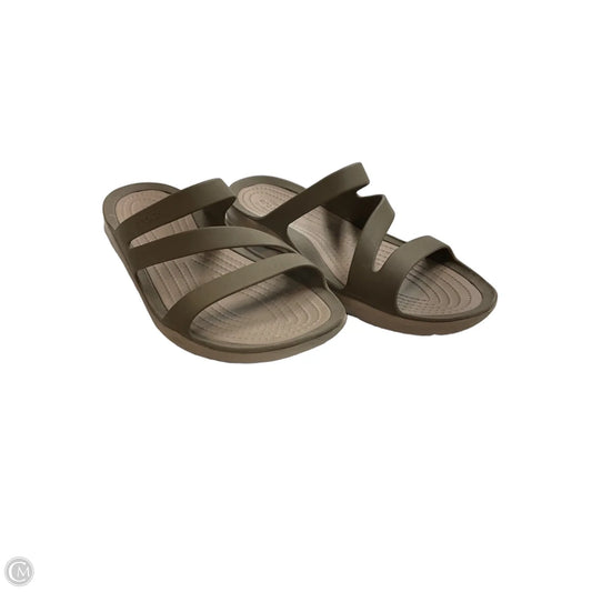 Sandals Sport By Crocs In Taupe, Size: 7