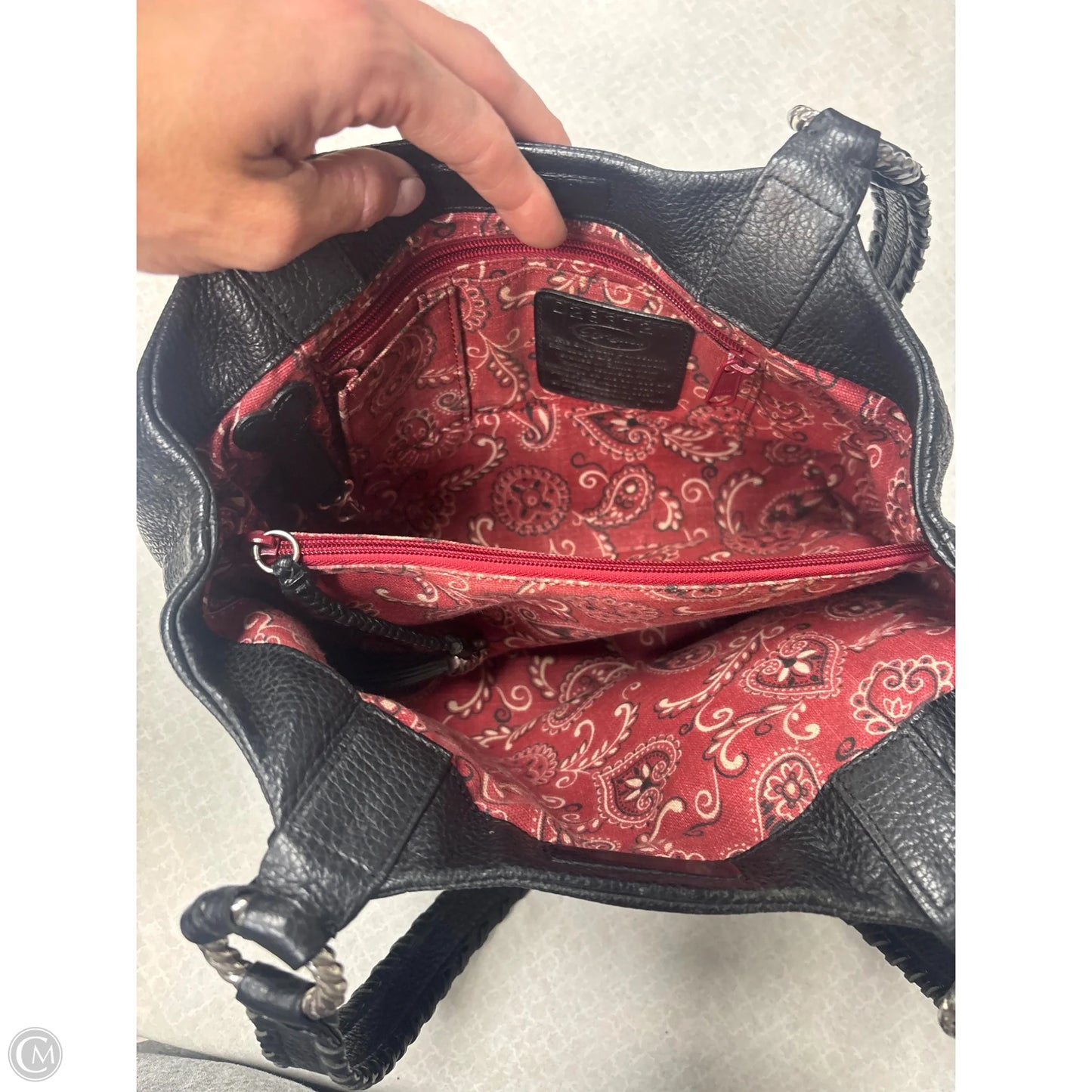 Handbag Leather By Brighton, Size: Medium