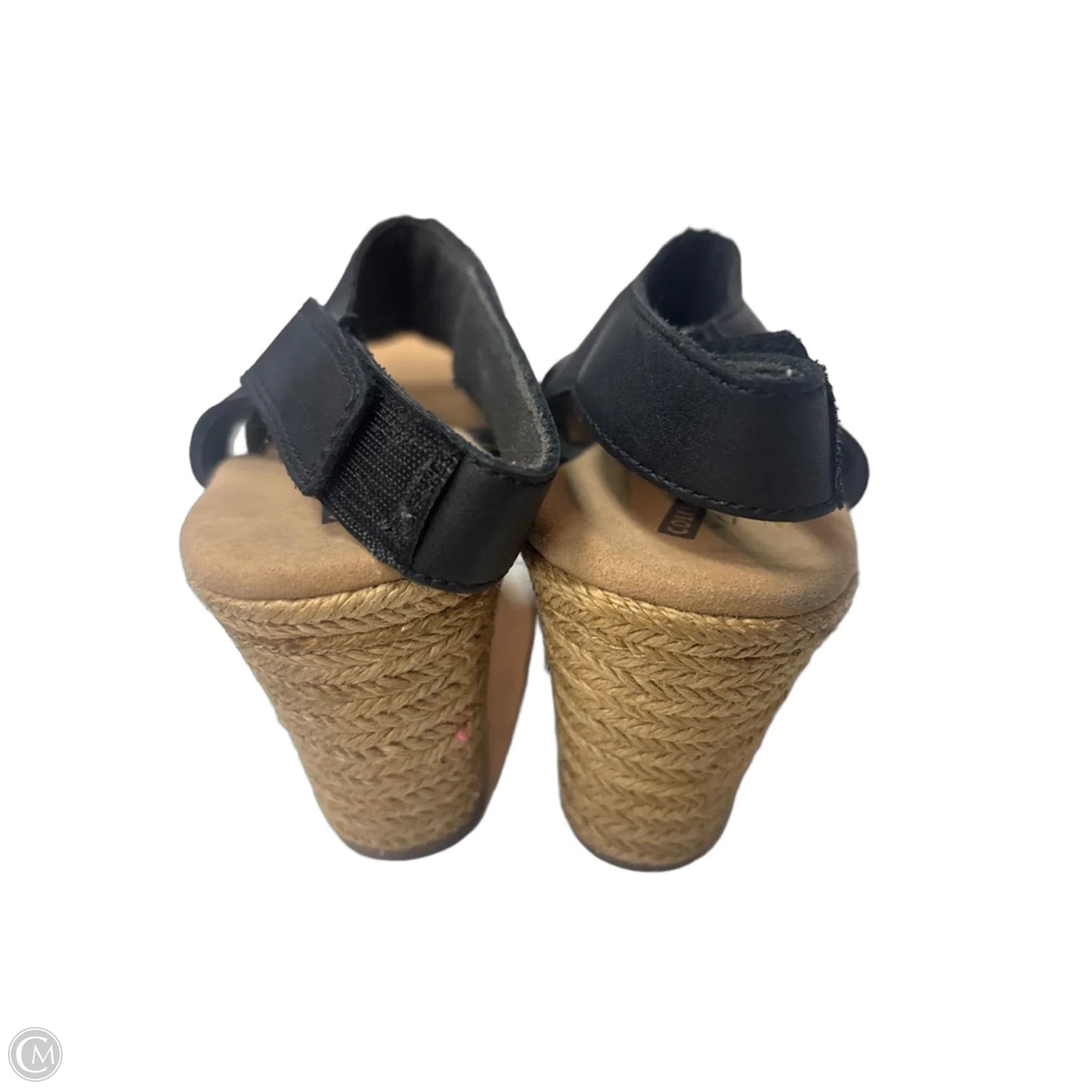 Sandals Heels Wedge By Clarks In Black, Size: 10