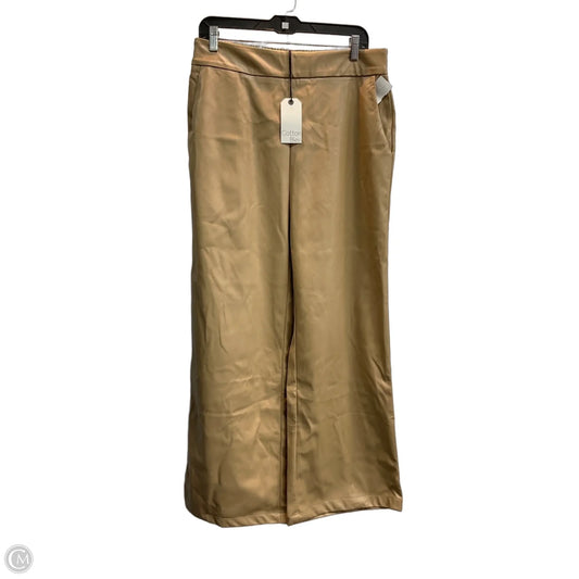 Pants Wide Leg By Cotton Bleu In Tan, Size: 16