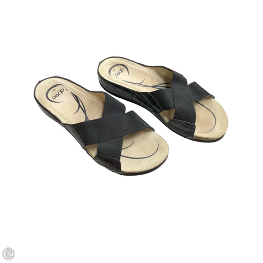 Sandals Flats By Abeo In Black, Size: 9