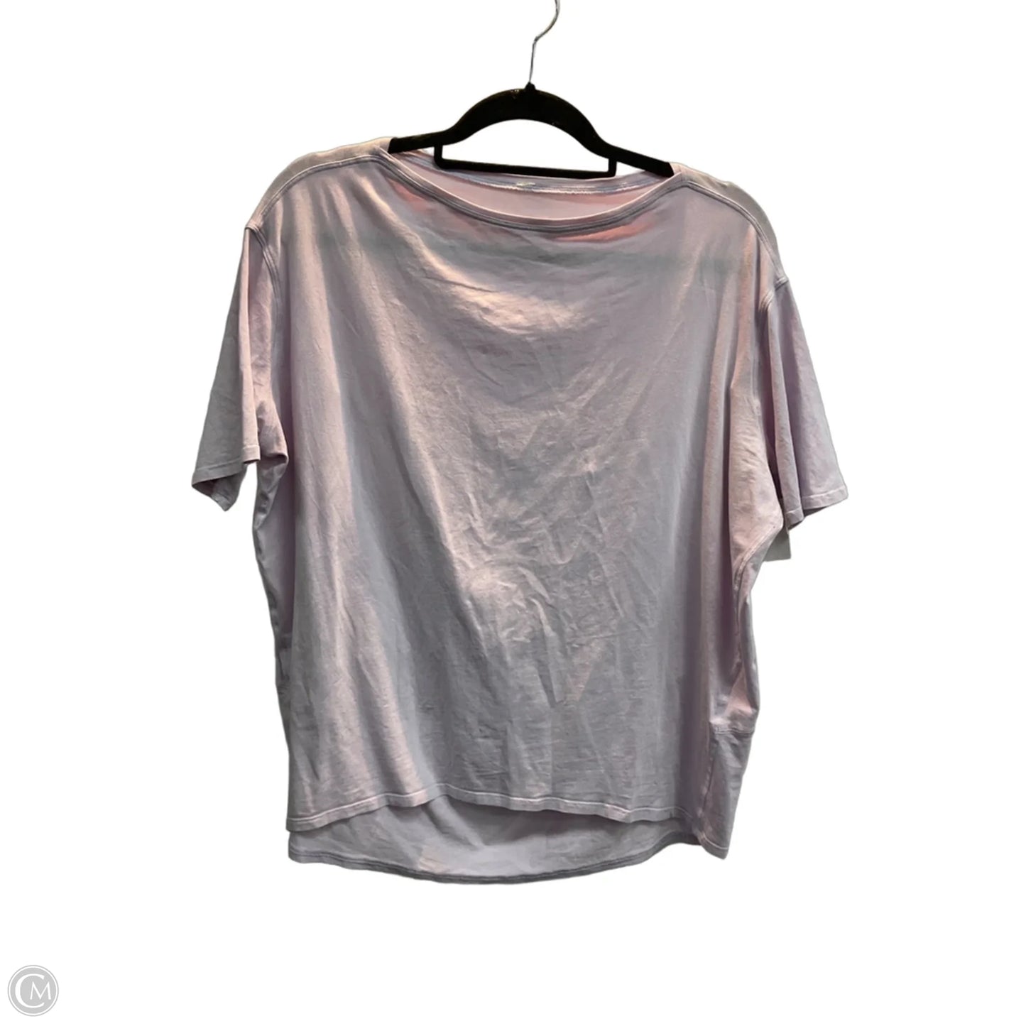 Top Short Sleeve By Lululemon In Purple, Size: L