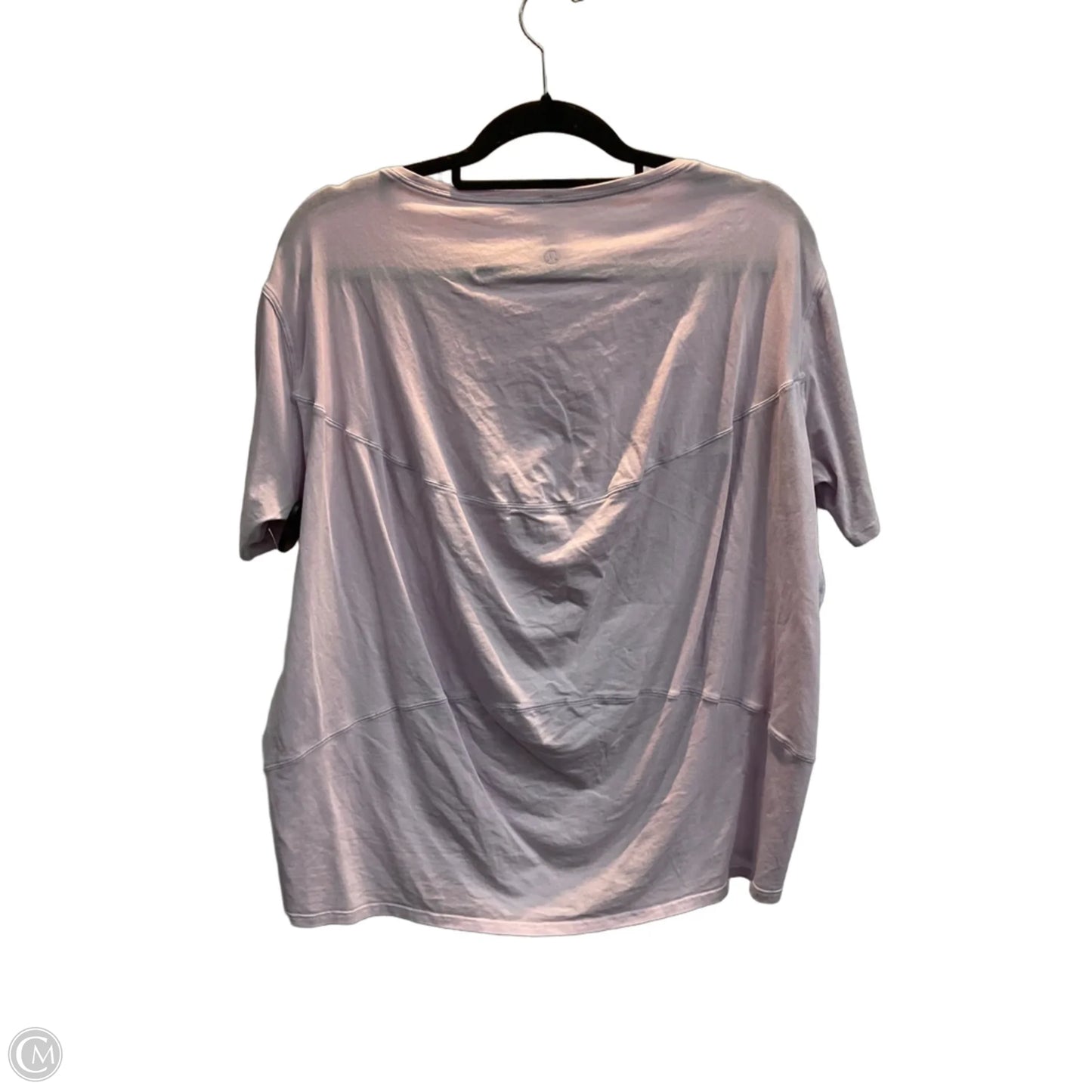 Top Short Sleeve By Lululemon In Purple, Size: L