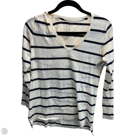 Top Long Sleeve Basic By Madewell In Striped Pattern, Size: Xs