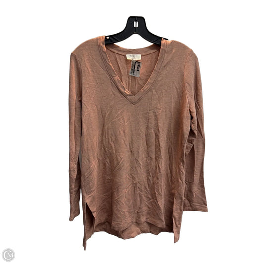 Top Long Sleeve Basic By Loft In Pink, Size: S