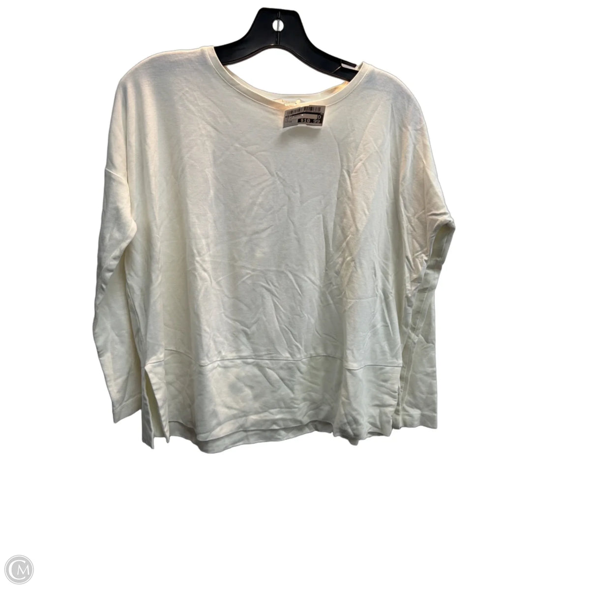 Top Long Sleeve Basic By Loft In White, Size: Xs