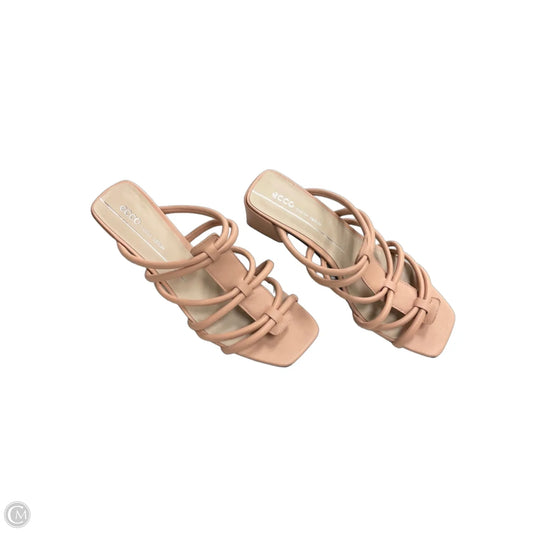 Sandals Heels Block By Ecco In Pink, Size: 9.5