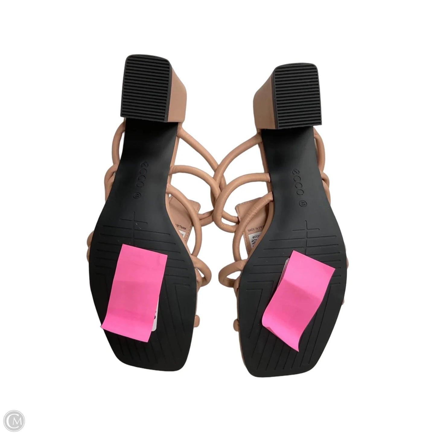 Sandals Heels Block By Ecco In Pink, Size: 9.5