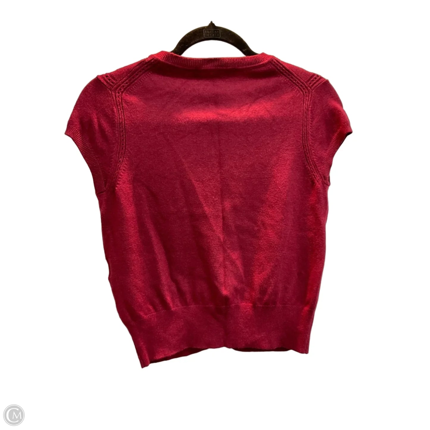 Top Short Sleeve By White House Black Market In Maroon, Size: Xs