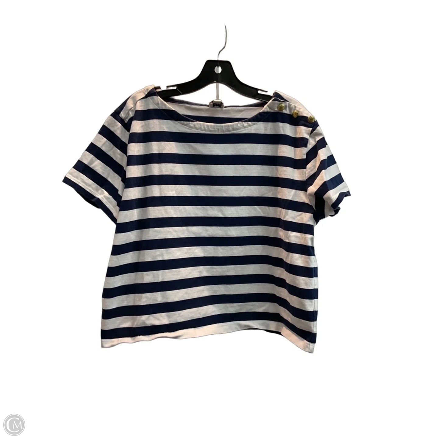 Top Short Sleeve By J. Crew In Striped Pattern, Size: Xl