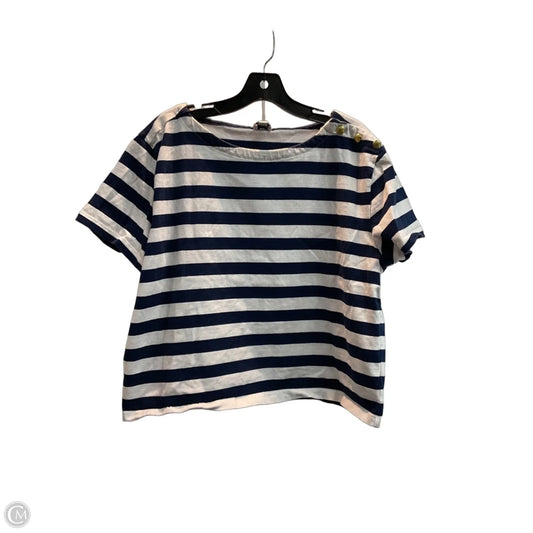 Top Short Sleeve By J. Crew In Striped Pattern, Size: Xl
